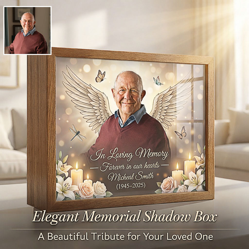 Memorial Gift - Personalized Memorial Wooden Box