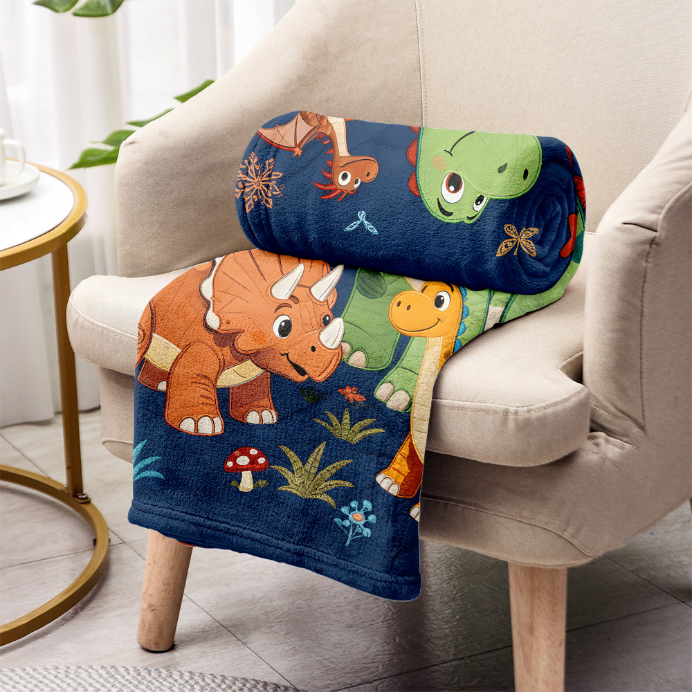 Dinosaur World - Personalized Kid Blanket