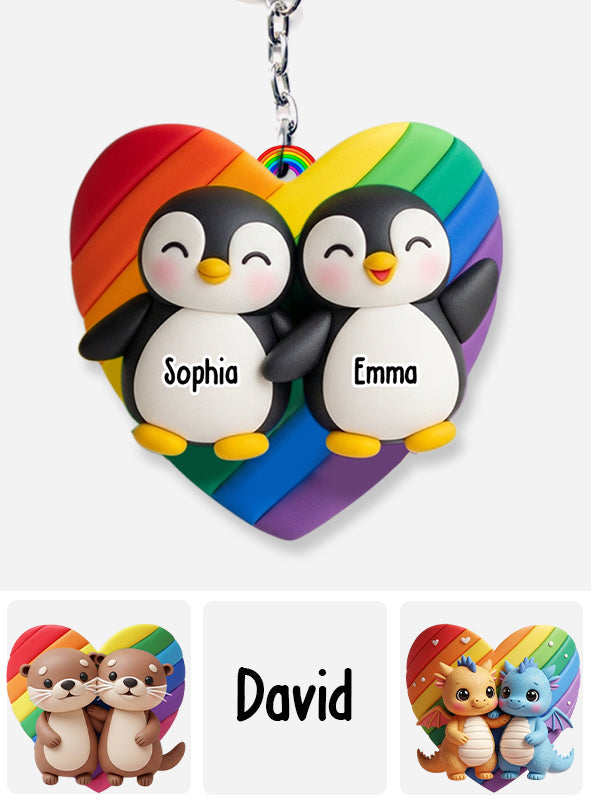 Love Is Love - Personalized LGBT Support Keychain