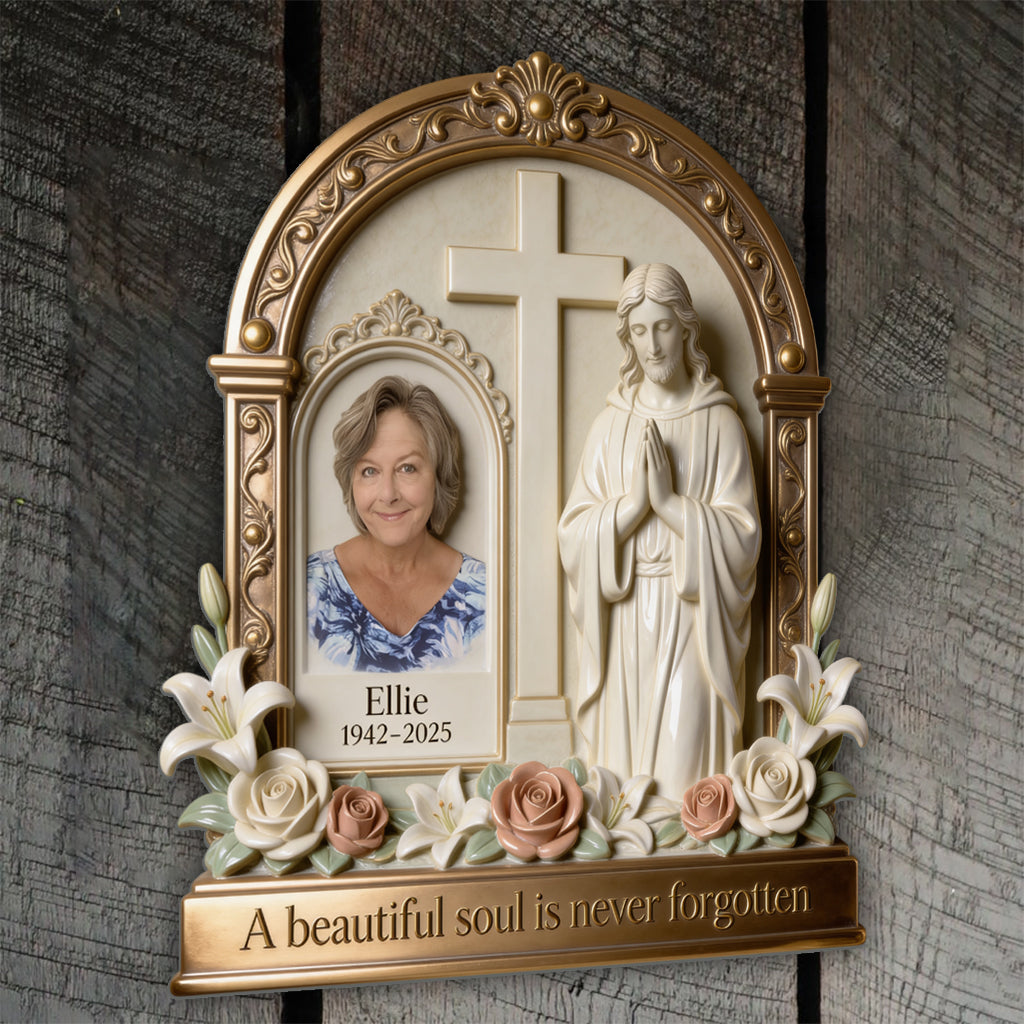 A Beautiful Soul Is Never Forgotten - Personalized Memorial Cut Metal Sign