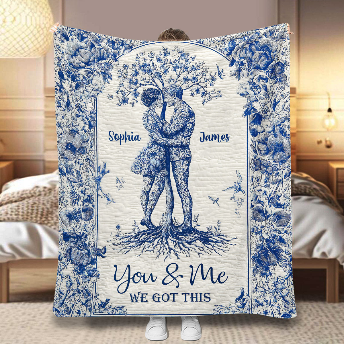 You & Me We Got This - Personalized Couple Blanket