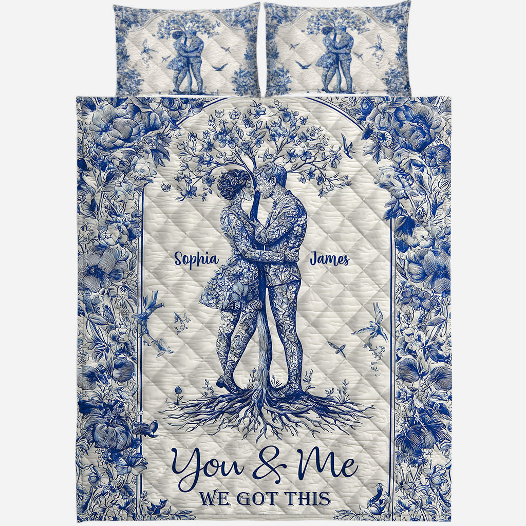 You & Me We Got This - Personalized Couple Quilt Set
