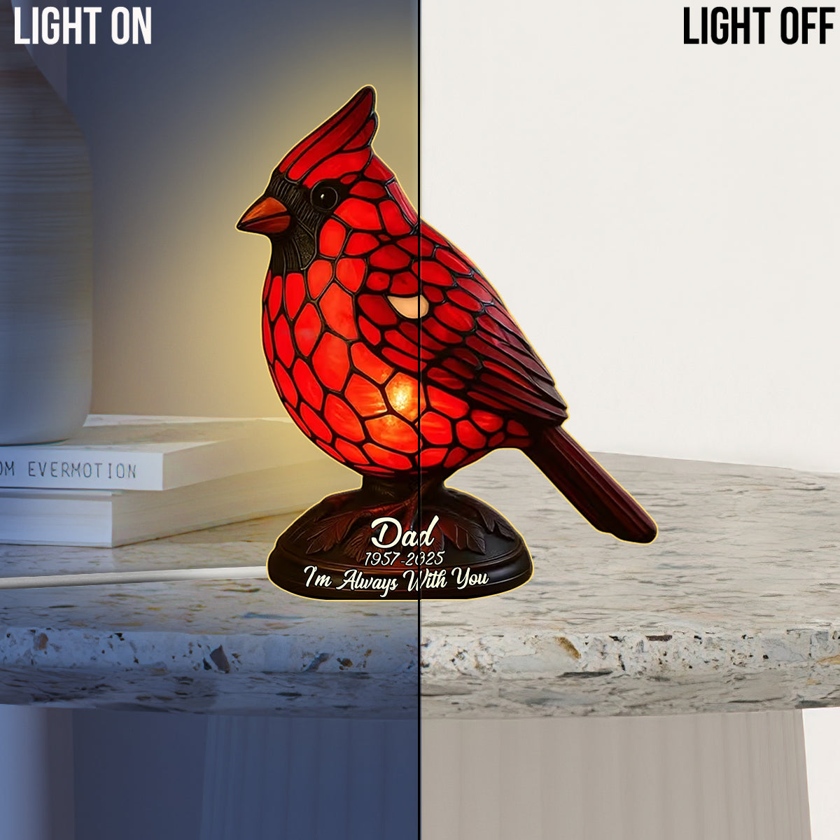 I'm Always With You - Personalized Memorial Acrylic LED Night Light