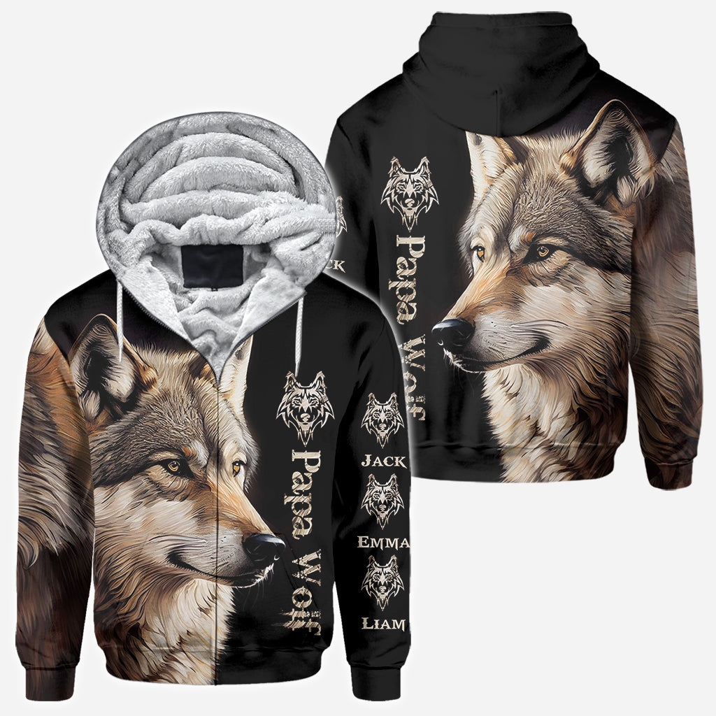 Papa Wolf - Personalized Father All Over Shirt