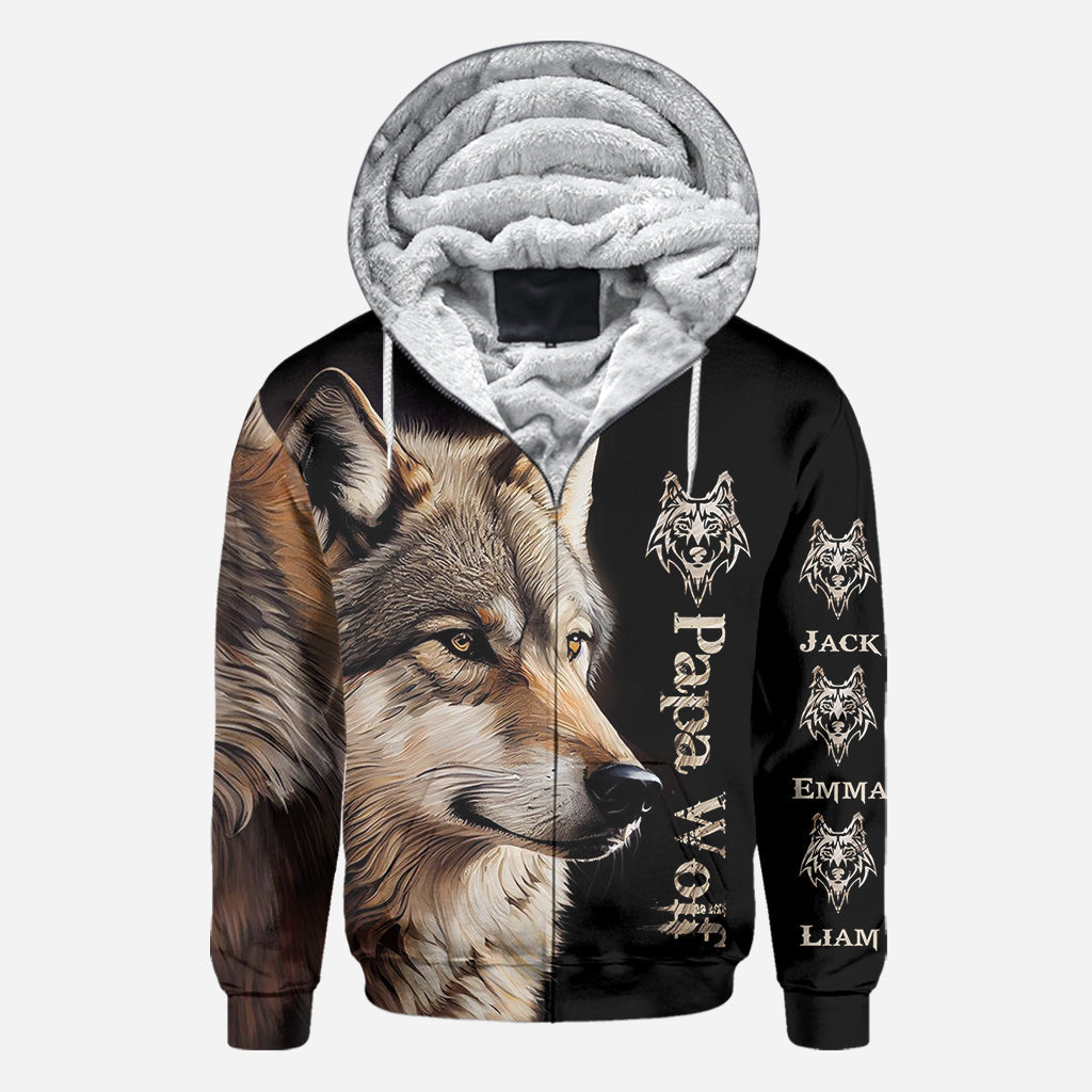 Papa Wolf - Personalized Father All Over Shirt