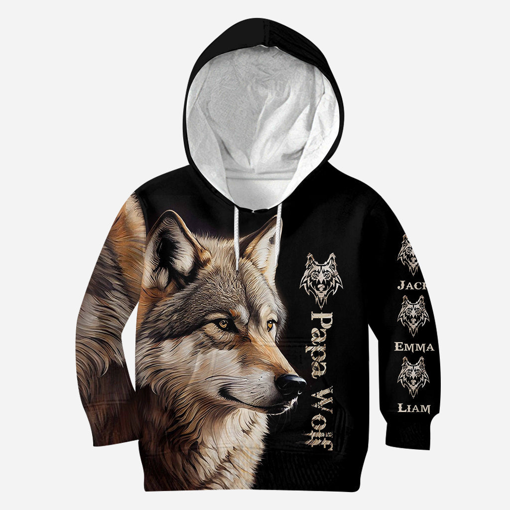 Papa Wolf - Personalized Father All Over Shirt