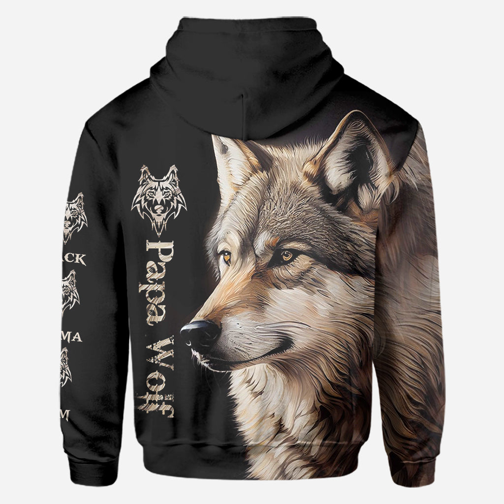 Papa Wolf - Personalized Father All Over Shirt
