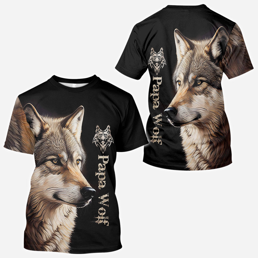 Papa Wolf - Personalized Father All Over Shirt