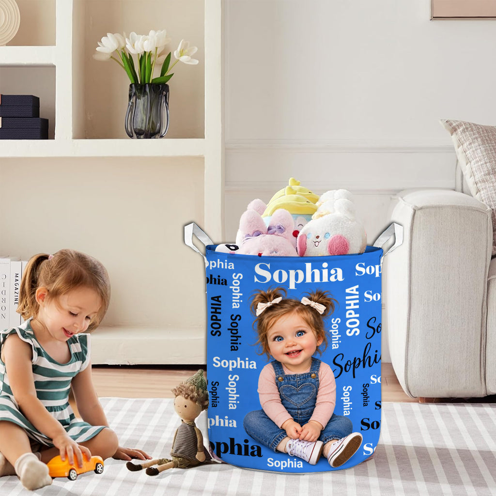 Merry Christmas - Personalized Kid Storage Basket