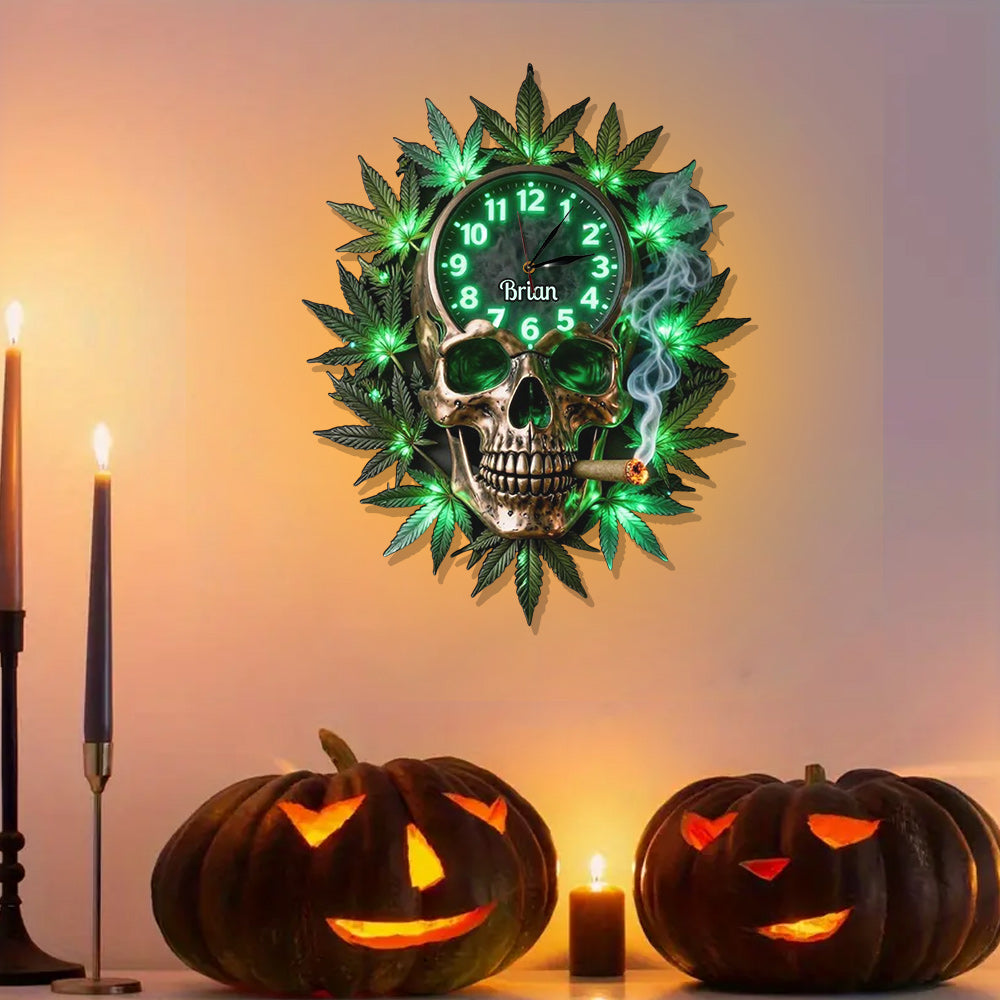 Stoners & Smokers - Personalized Weed LED Light Wall Clock