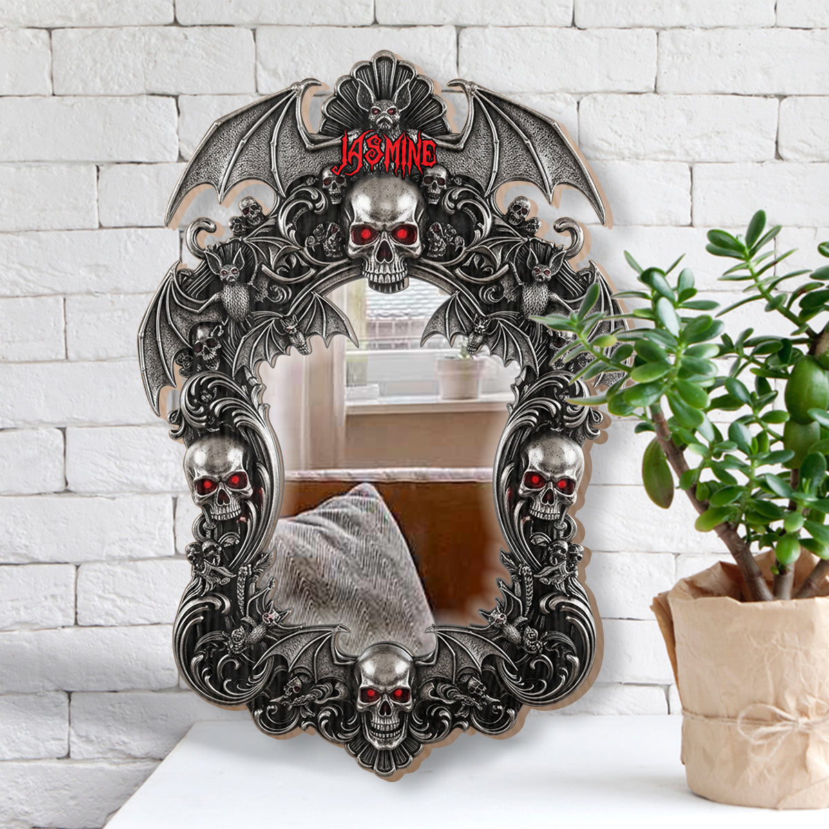 Spooky Skull - Personalized Skull Wall Hanging Mirror