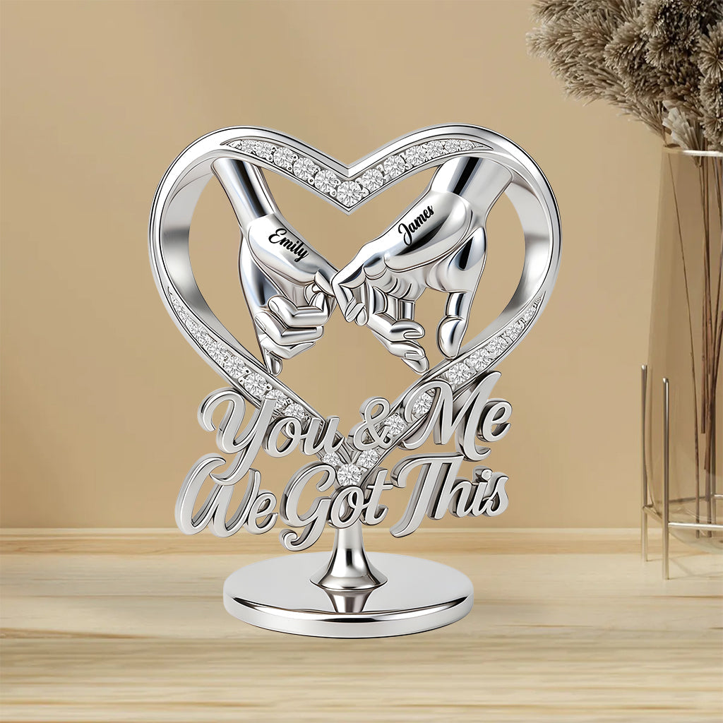 Silver Anniversary, Gold Anniversary, We Got This - Personalized Couple Custom Shaped Acrylic Plaque