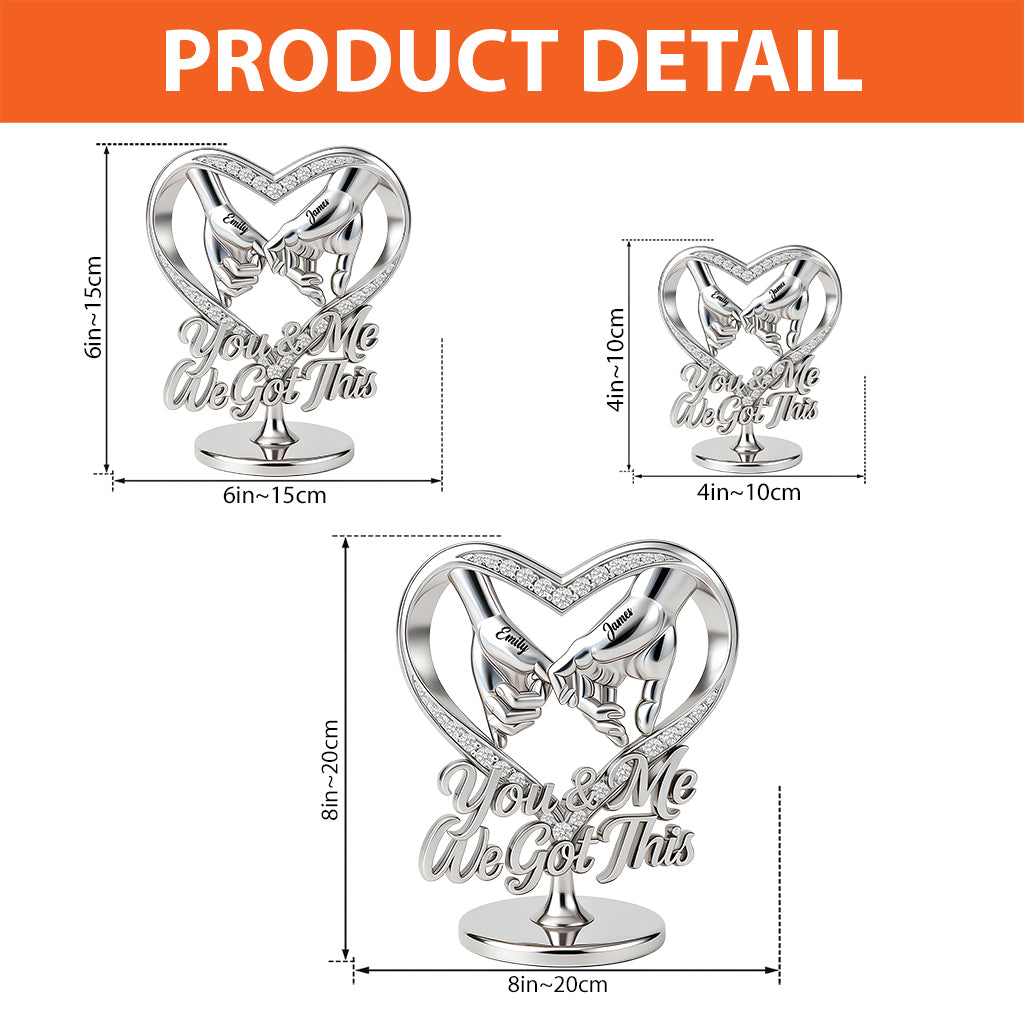 Silver Anniversary, Gold Anniversary, We Got This - Personalized Couple Custom Shaped Acrylic Plaque