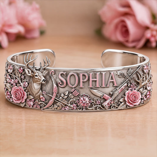Amour de la Chasse - Bracelet en Cuir Personnalisé en Forme de Chasse