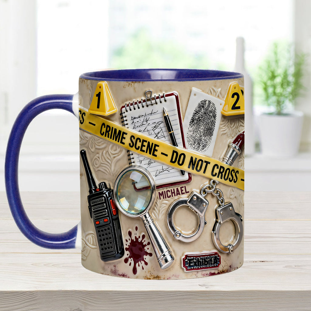 True Crime Watching Mug - Personalized True Crime Accent Mug & Coaster
