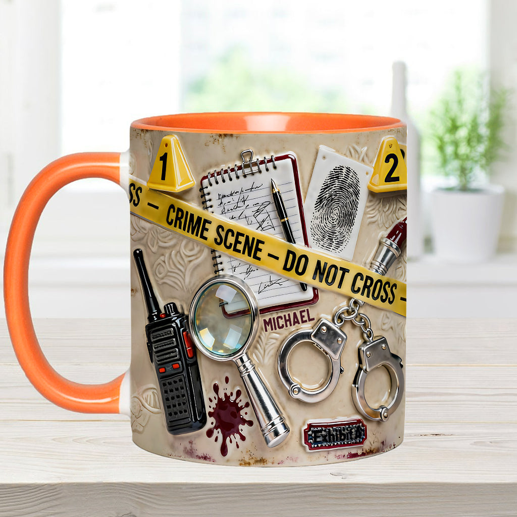 True Crime Watching Mug - Personalized True Crime Accent Mug & Coaster