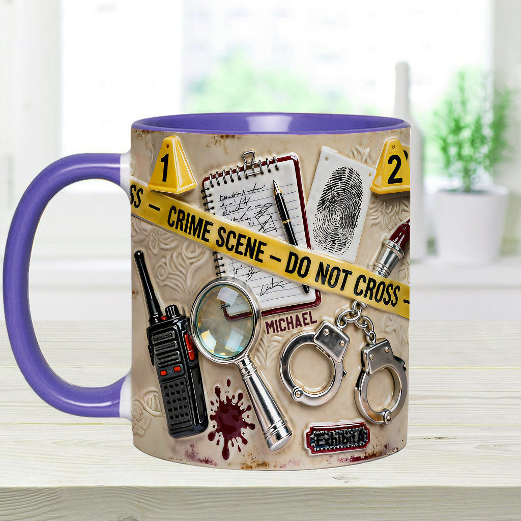 True Crime Watching Mug - Personalized True Crime Accent Mug & Coaster