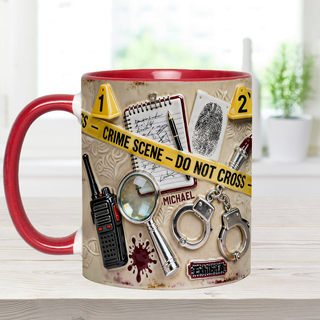 True Crime Watching Mug - Personalized True Crime Accent Mug & Coaster