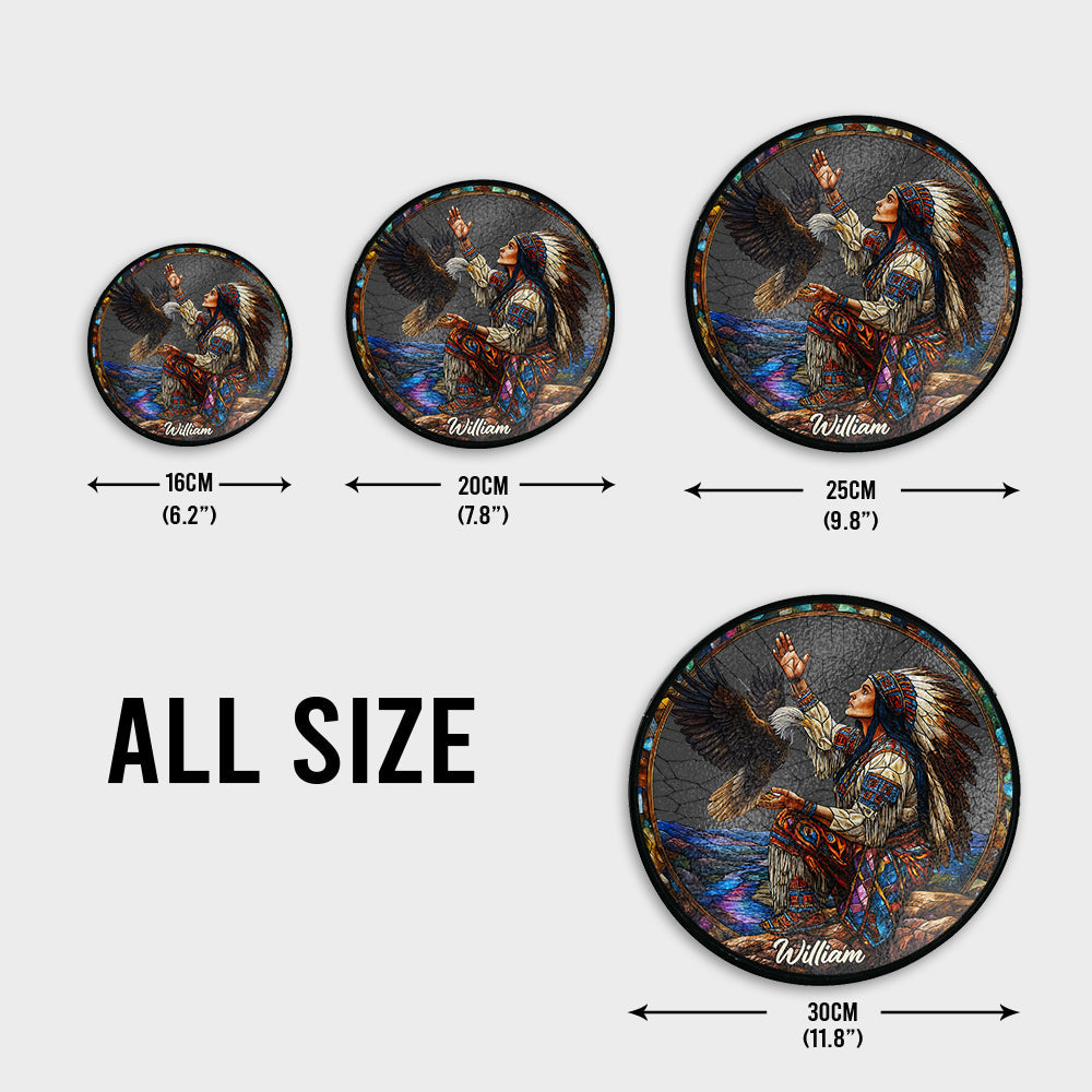 Indigenous - Personalized American Indian Stained Glass Suncatcher