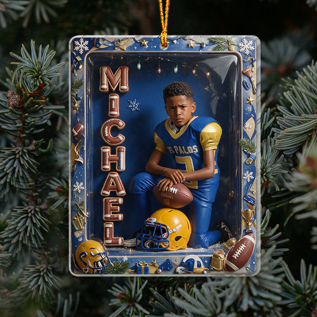 Custom Any Sport Football, Baseball, Volleyball, Basketball... - Personalized Football Ornament