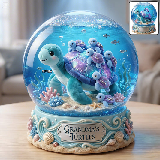 Grandma's Little Turtles - Personalized Grandma Custom Shaped Acrylic Plaque