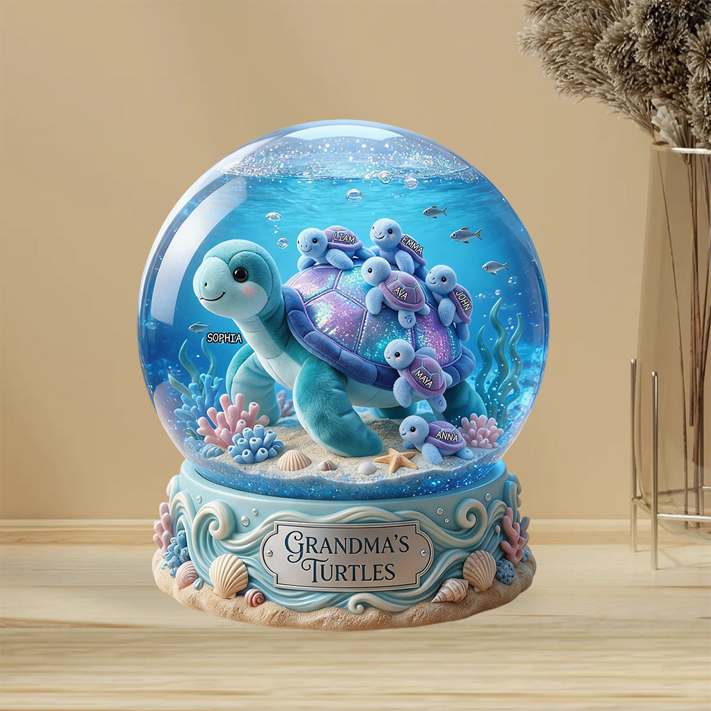 Grandma's Little Turtles - Personalized Grandma Custom Shaped Acrylic Plaque