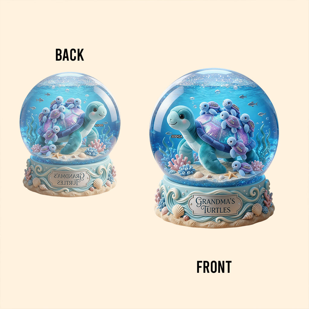 Grandma's Little Turtles - Personalized Grandma Custom Shaped Acrylic Plaque