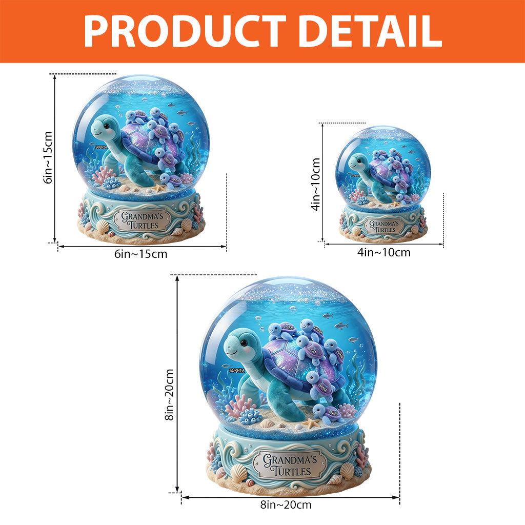Grandma's Little Turtles - Personalized Grandma Custom Shaped Acrylic Plaque