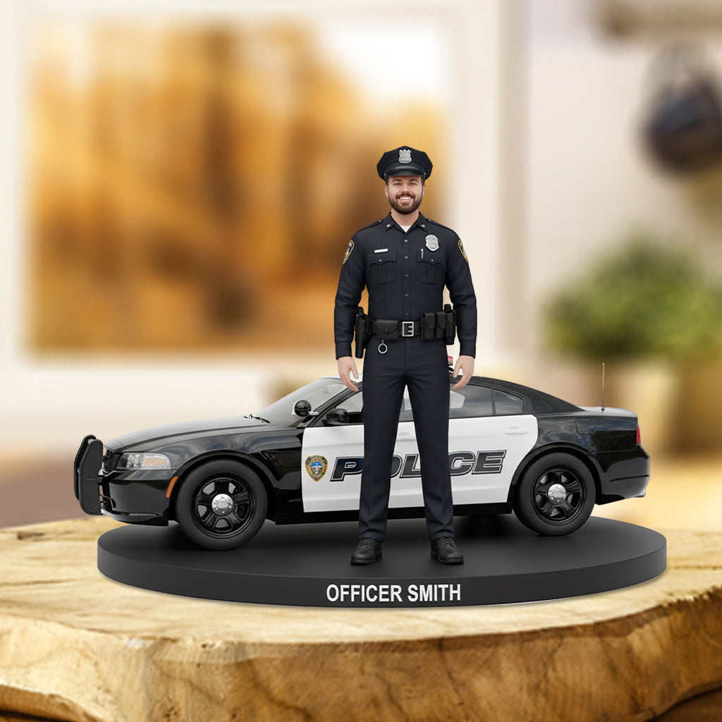 Serve And Protect - Personalized Police Officer Custom Shaped Acrylic Plaque