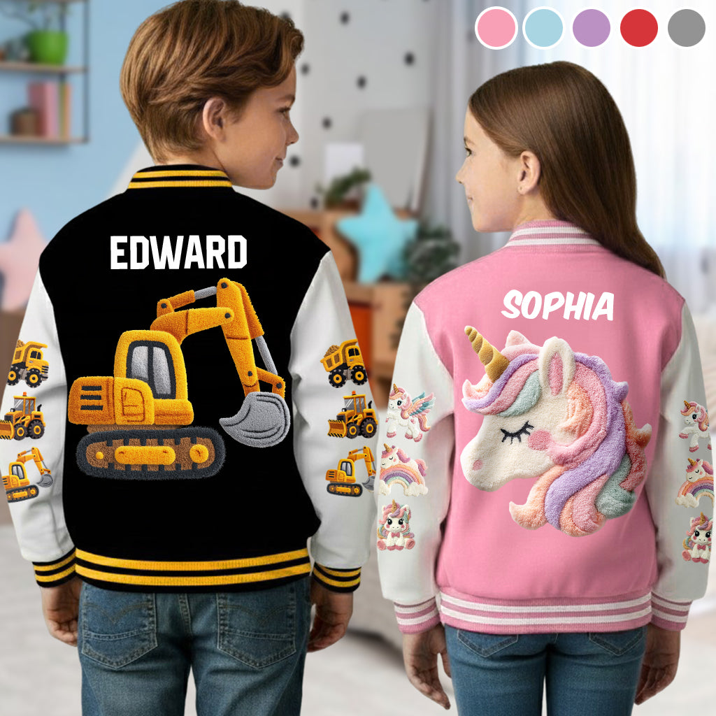 Perfect Gift For Kids - Personalized Kid Varsity Jacket