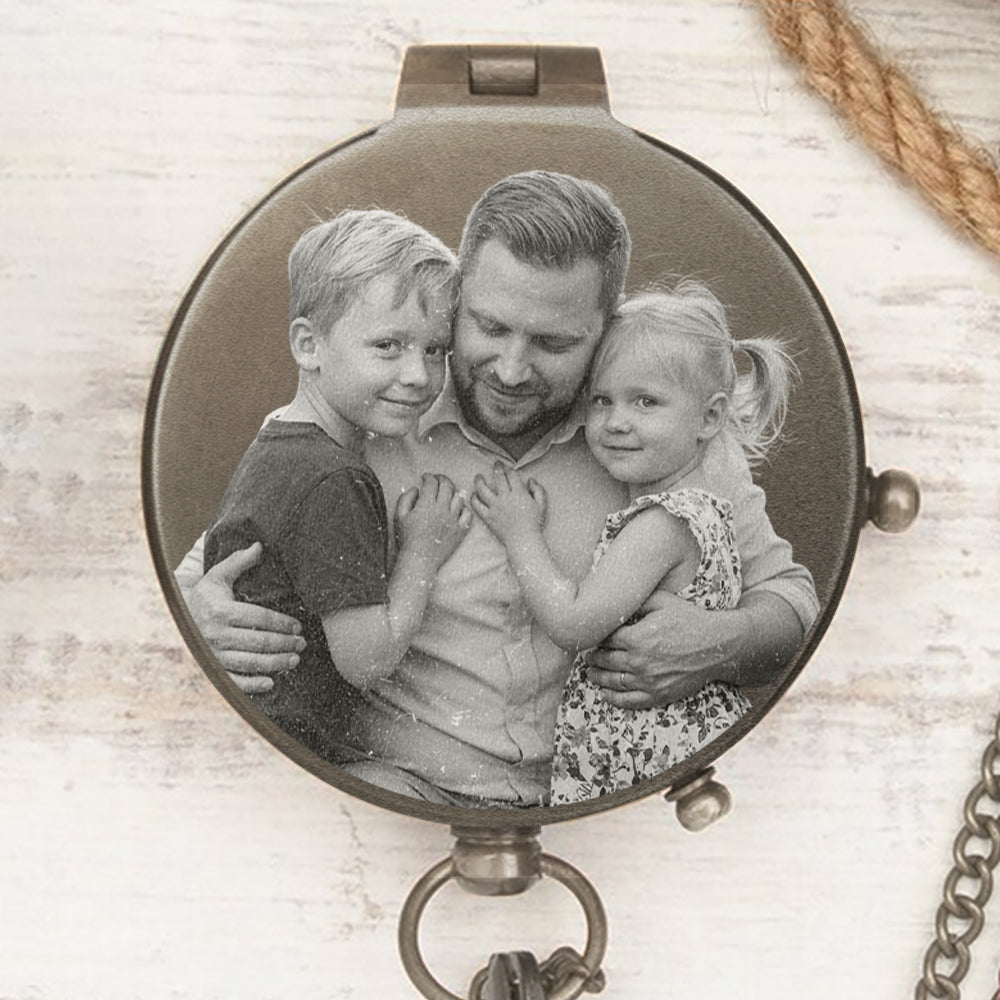 Forget Father's Day We Love You Every Day - Personalized Father Compass