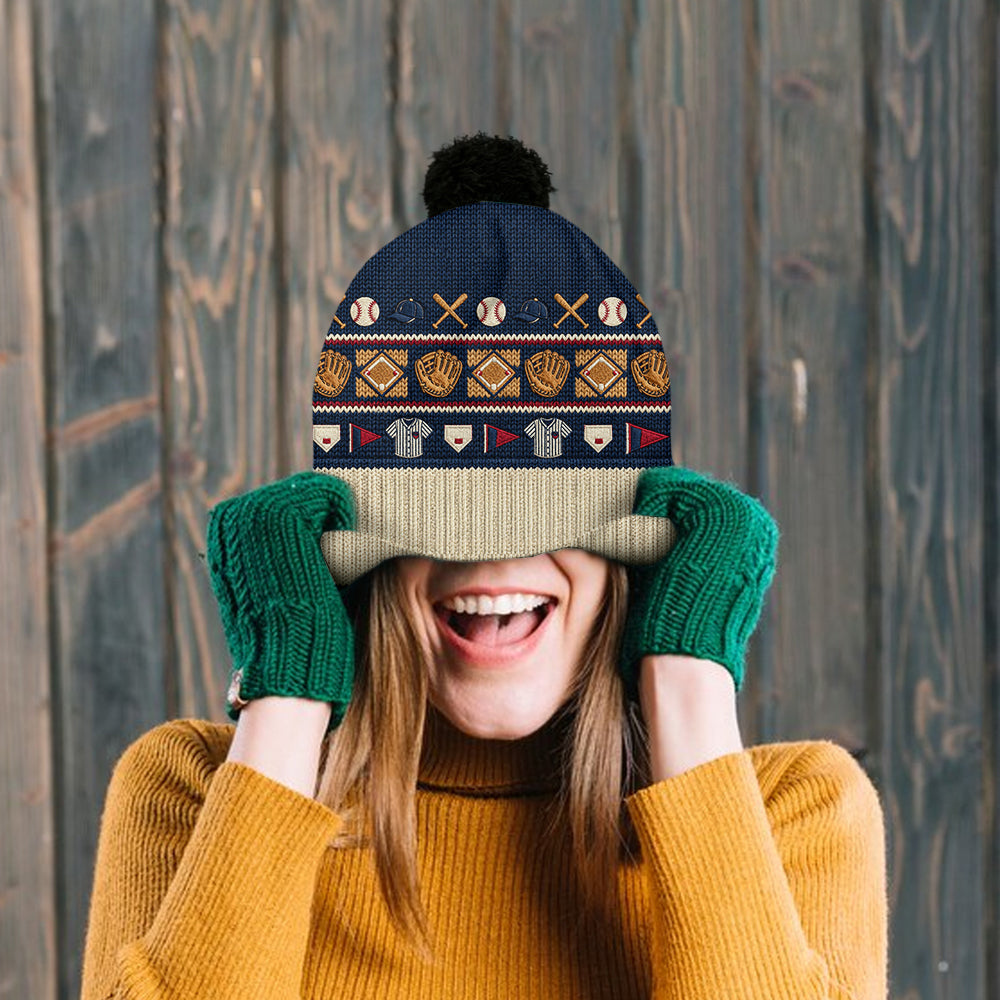 Hit The Dang Ball - Personalized Baseball Beanie Hat