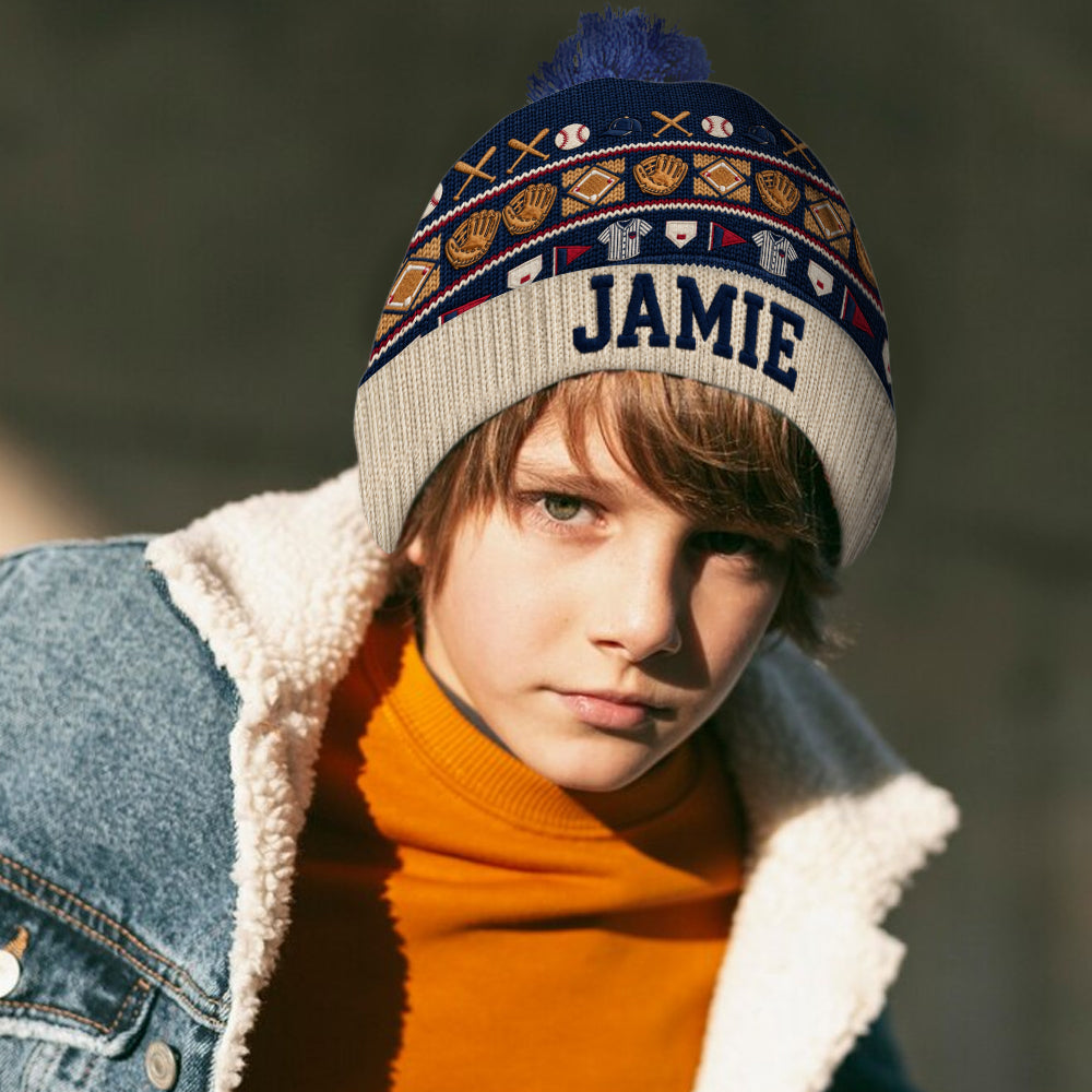Hit The Dang Ball - Personalized Baseball Beanie Hat