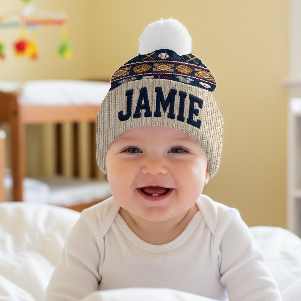 Hit The Dang Ball - Personalized Baseball Beanie Hat