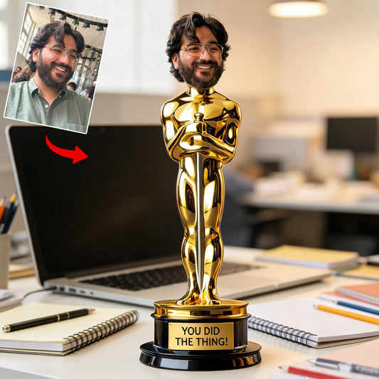 Funny Golden Trophy Award - Personalized Colleague Custom Shaped Acrylic Plaque