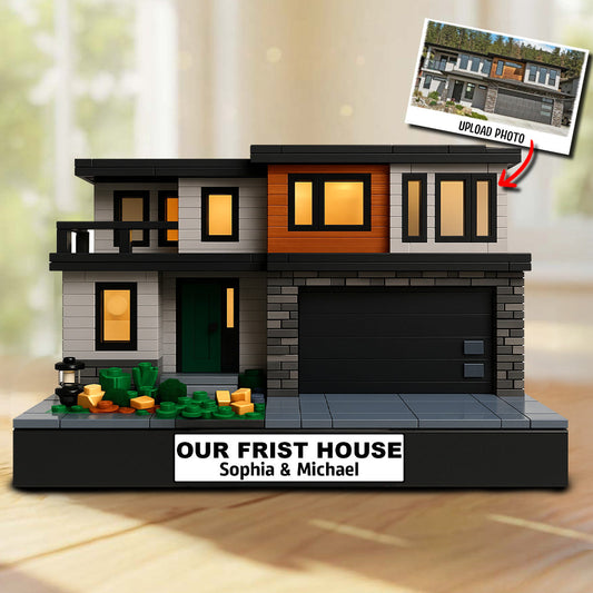 Custom House Building From Photo - Personalized Couple Custom Shaped Acrylic Plaque