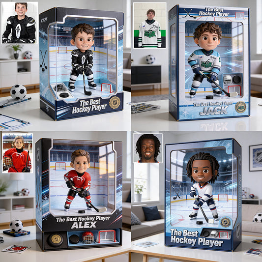 Cadeau pour les amateurs de hockey - Plaque acrylique personnalisée en forme de hockey