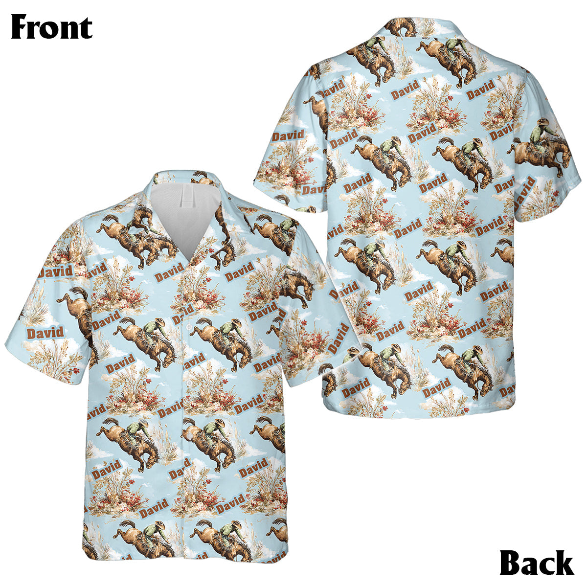 Du und ich, wir schaffen das – Personalisiertes Hawaiihemd und ärmelloses Kleid im Country-Girl-Stil