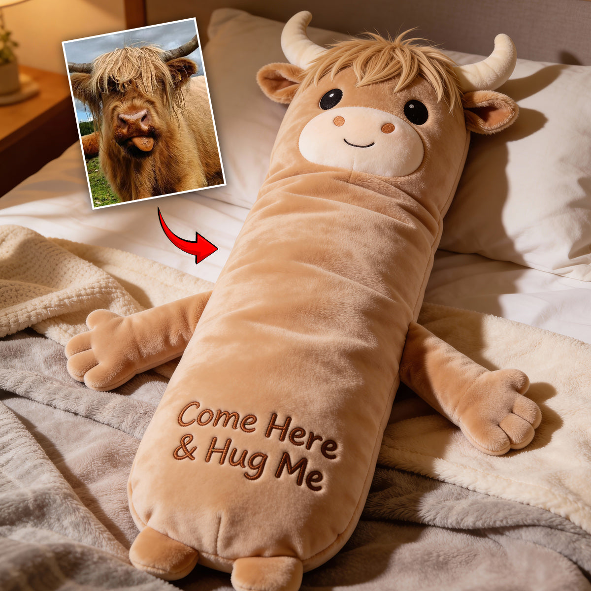 Pet Pillow Cuddle, Comfort Pillow - Personalized Dog Faux Fur Shaped Pillow