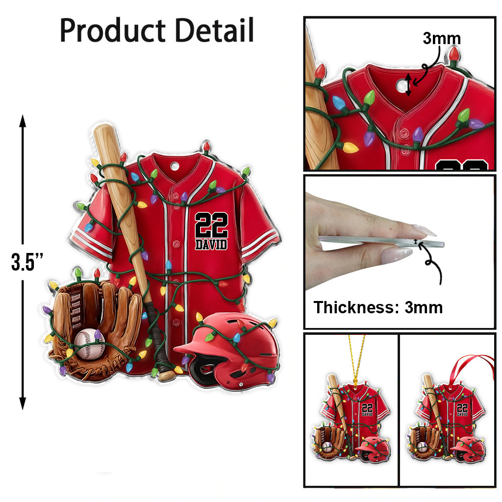 Baseball Life - Personalized Baseball Ornament