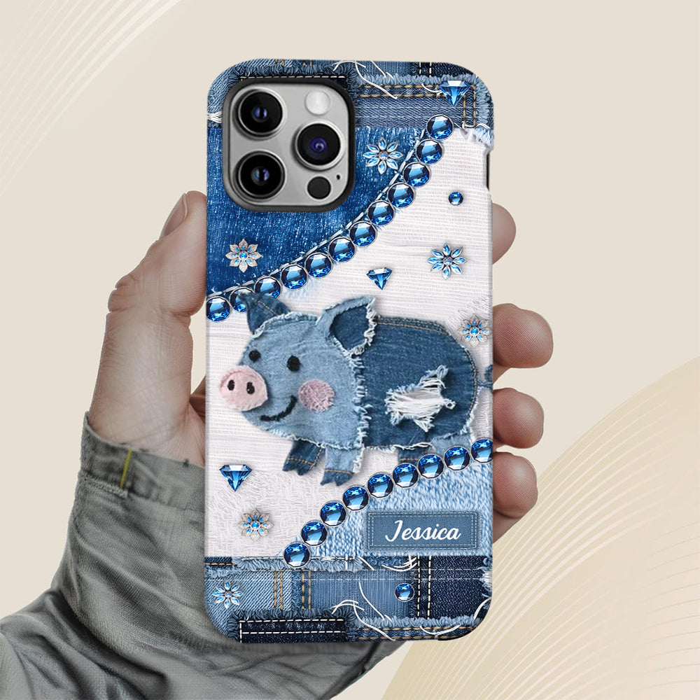 Coque de téléphone personnalisée pour amoureux des cochons - Cochon mignon - Impression intégrale