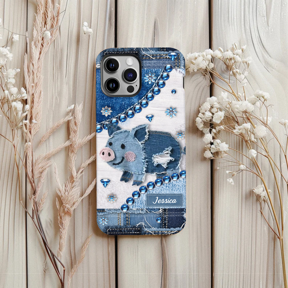 Coque de téléphone personnalisée pour amoureux des cochons - Cochon mignon - Impression intégrale