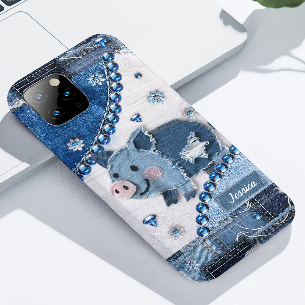 Coque de téléphone personnalisée pour amoureux des cochons - Cochon mignon - Impression intégrale