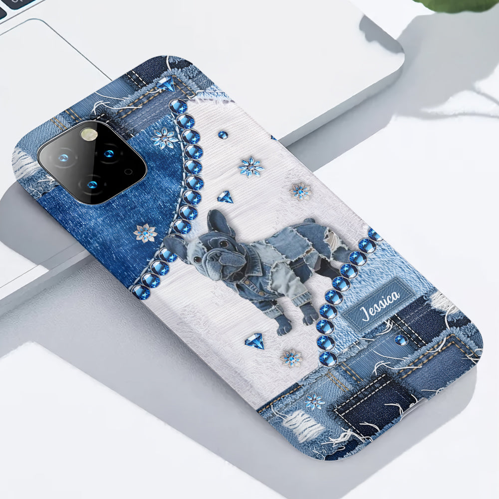 Niedliche Bulldogge – Personalisierte Handyhülle mit Hundemotiv