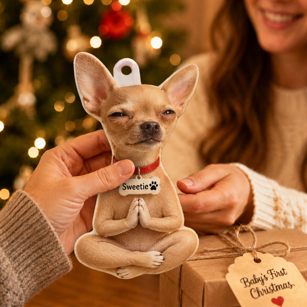 Any Funny Pet Photo - Personalized Dog Poseable Doll Ornament