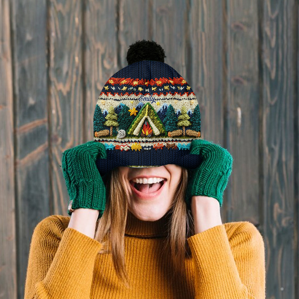 Love Camping - Personalized Camping Beanie Hat