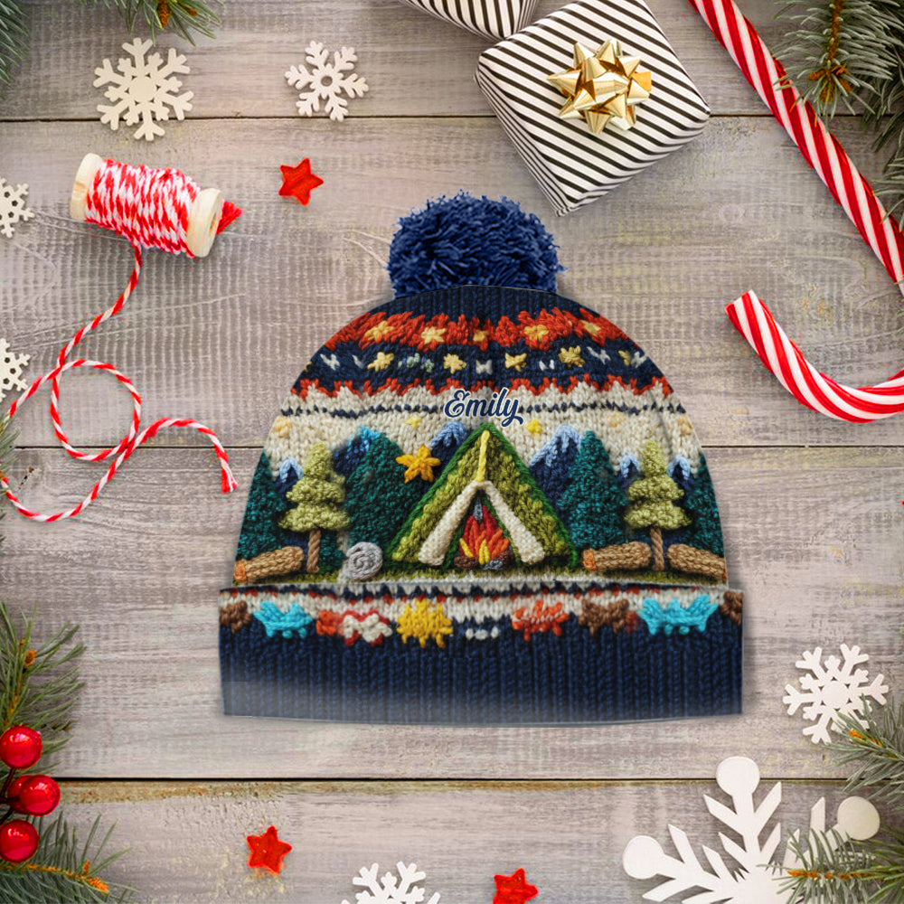 Love Camping - Personalized Camping Beanie Hat