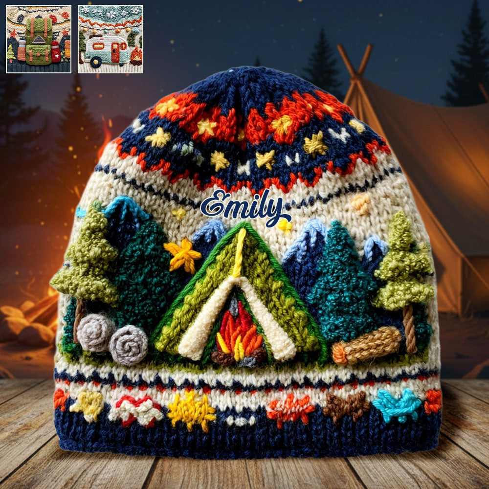 Love Camping - Personalized Camping Beanie Hat
