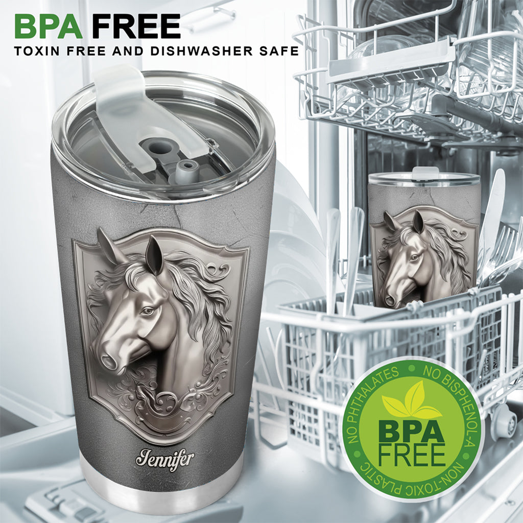 Love Horses - Personalized Horse Tumbler