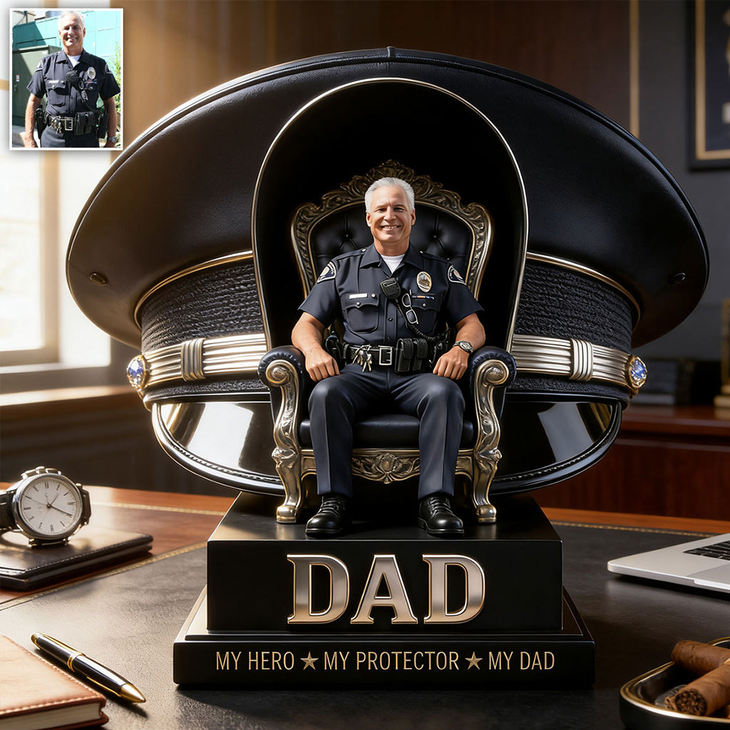 Police Dad - Personalized Police Officer Custom Shaped Acrylic Plaque